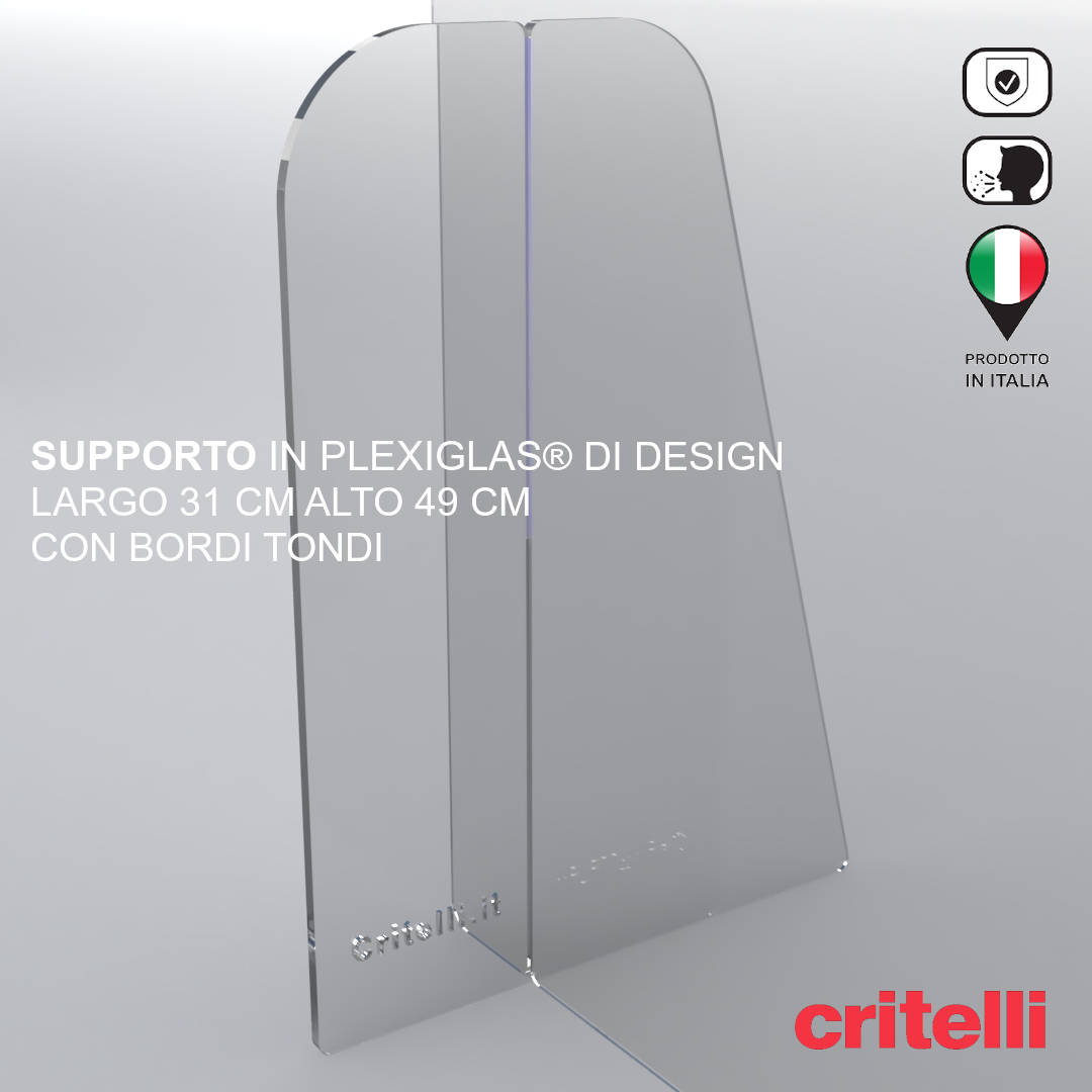 Barriera Parafiato/alito/spruzzi,70x100,in plexiglass per lavorare in sicurezza 