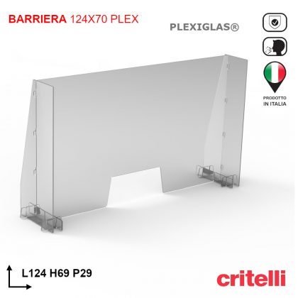 Barriere parafiato di protezione altezza 70 cm PLEX