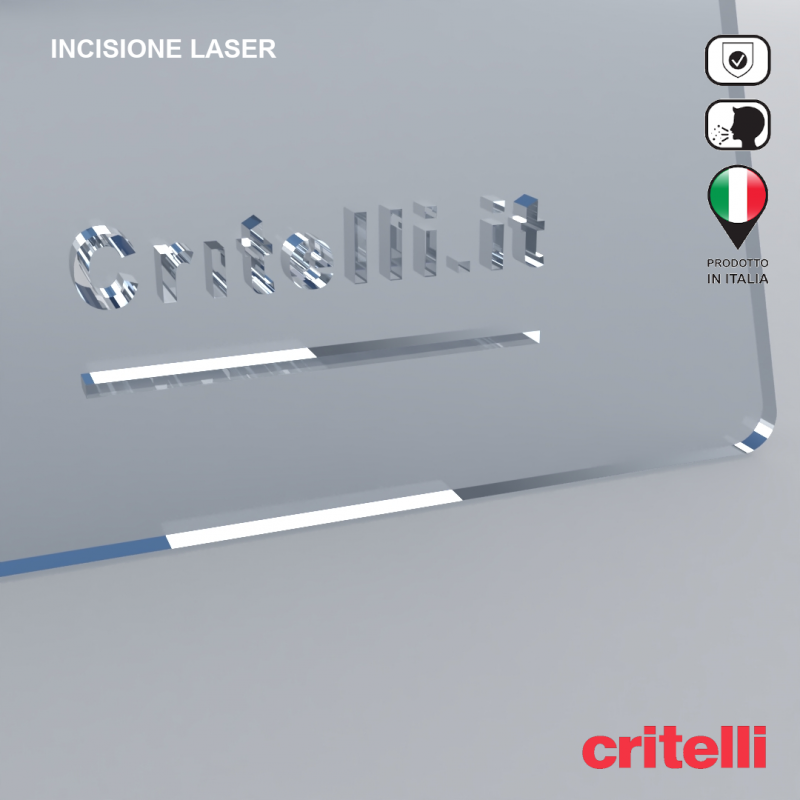 Barriera parafiato incisione laser