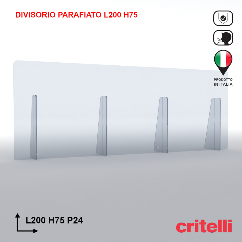 Divisorio parafiato DIV200H75S3