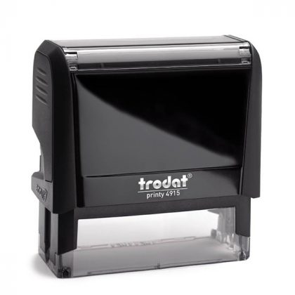 TRODAT PRINTY 4915 Timbro Autoinchiostrante Rettangolare Eco Grigio 70×25 mm Testo a 6-7 righe con Cartuccia Nera