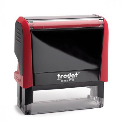 TRODAT PRINTY 4915 Timbro Autoinchiostrante Rettangolare Rosso Fuoco 70×25 mm Testo a 6-7 righe con Cartuccia Nera