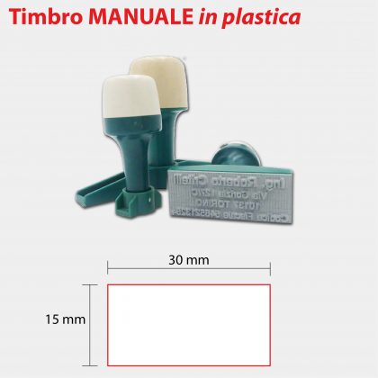 TIMBRO MANUALE PLASTICA 30X15