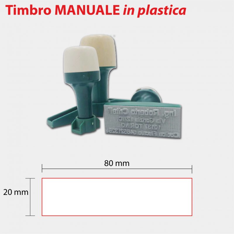 TIMBRO MANUALE-PLASTICA-20x80