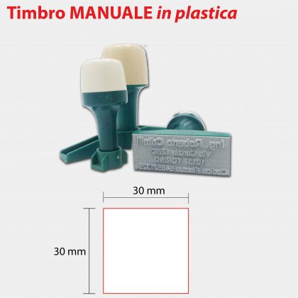 TIMBRO MANUALE IN PLASTICA 30X30