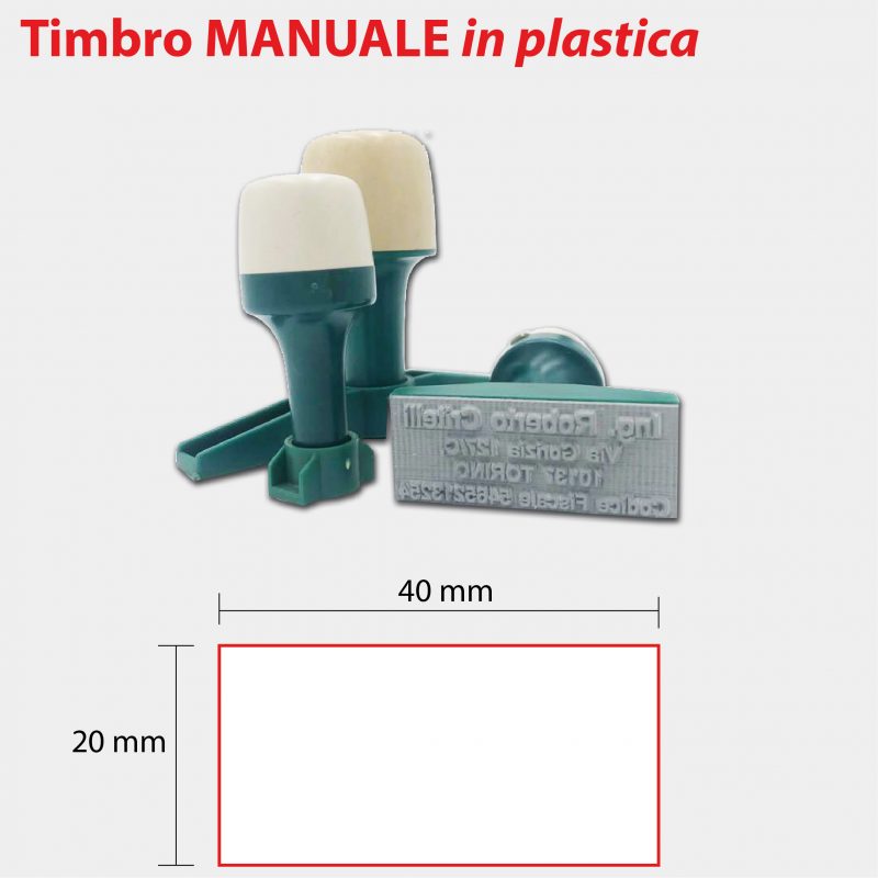 TIMBRO MANUALE-PLASTICA-40X20