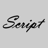 Carattere Font Elegant script