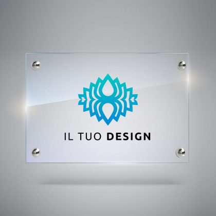 Targhe plexiglass trasparente acrilico da muro personalizzate