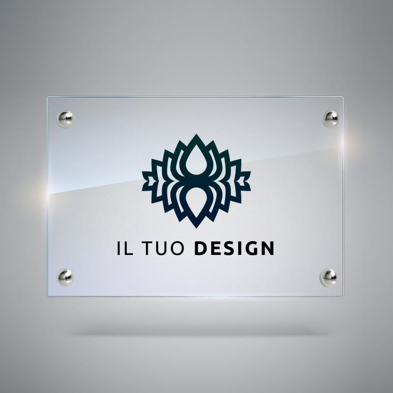 Targhe plexiglass trasparente acrilico da muro personalizzate