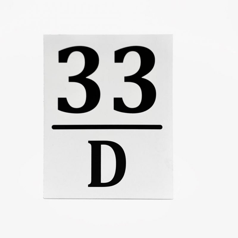 Numero civico in pvc silver con stampa UV 11x14 cm