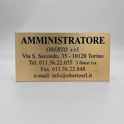 Targhe per Amministratori