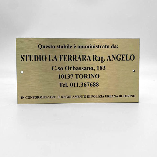 Targhetta Per Porta WC A Sinistra In Alluminio Anodizzato 125x125 Mm - Spessa 1,5 Mm, Adesiva, Antigraffio - 2