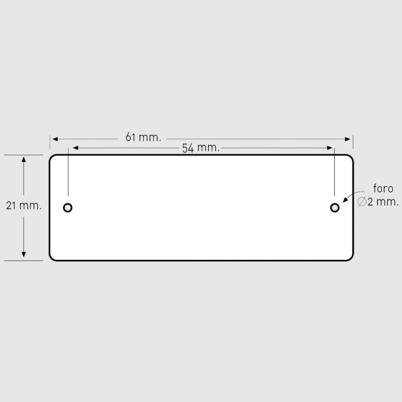 Targhetta pulsantiera ottone traforata 2 MISURA 61X21