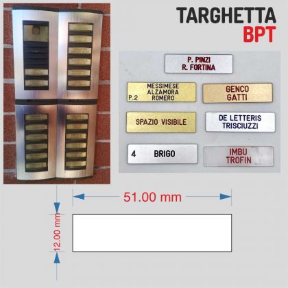 TARGHETTA-CITOFONO-BPT-51X12