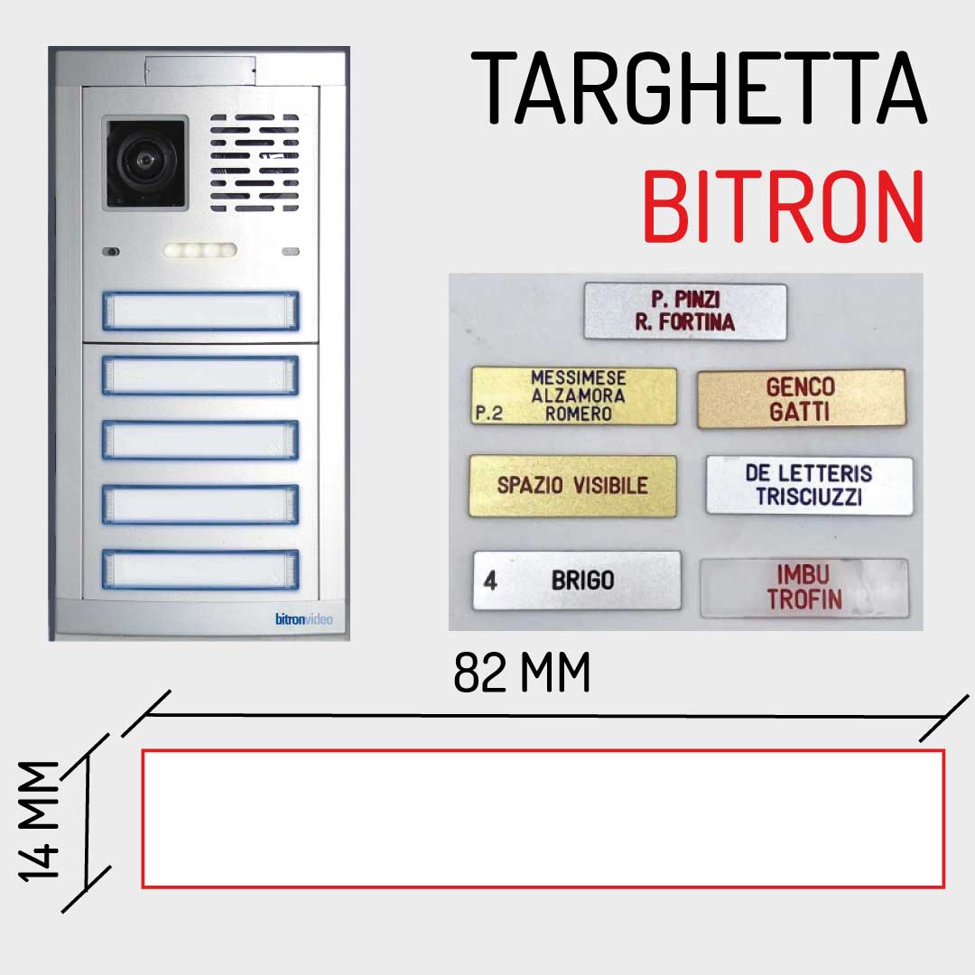 Targhette da Citofono BITRON 82X14 –