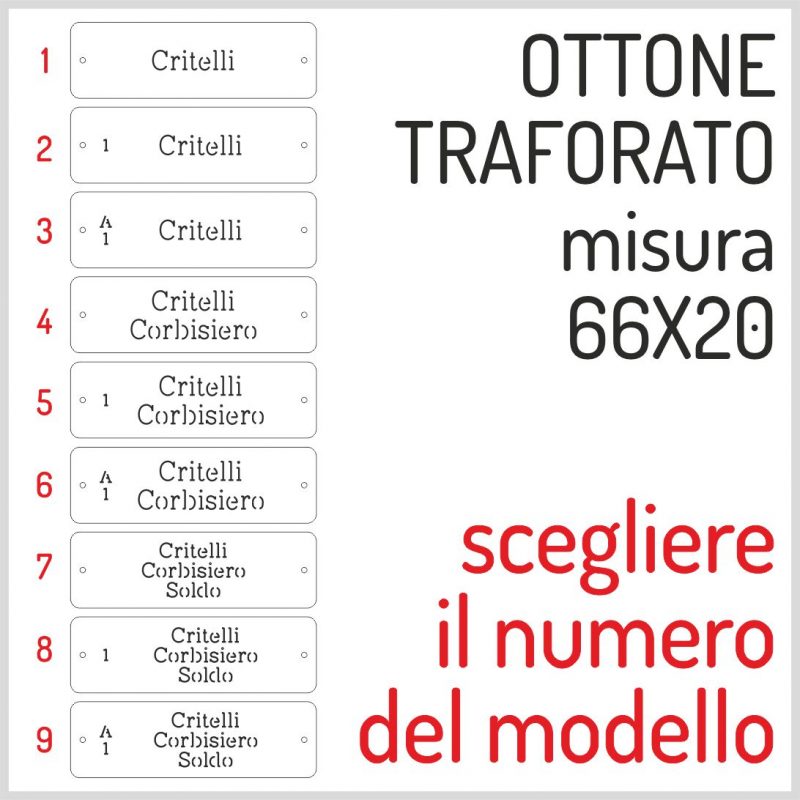 traforate ottone 66x20