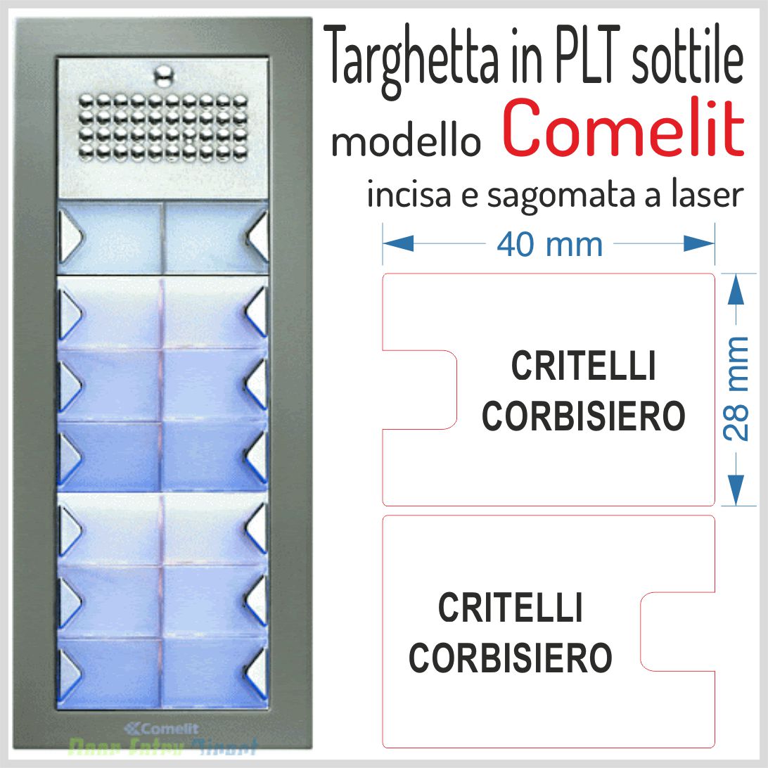 Targhette citofono personalizzate: Configura online.