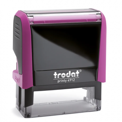 TRODAT PRINTY 4912 Timbro Autoinchiostrante Rettangolare Fucsia 47×18 mm Testo a 4-5 righe