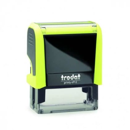 TRODAT PRINTY 4912 Timbro Autoinchiostrante Rettangolare Giallo Neon 47×18 mm Testo a 4-5 righe