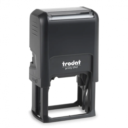 TRODAT PRINTY 4941 Timbro Autoinchiostrante Rettangolare Eco Nero 41,5×25 mm Testo a 5-6 righe con Cartuccia Nera