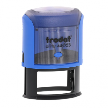 TRODAT PRINTY P3 44055 Timbro Autoinchiostrante Ovale Blu Cielo 55×35 mm Testo a 6-7 righe con Cartuccia Nera