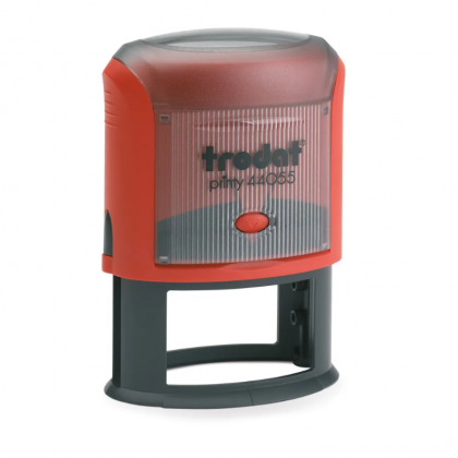 TRODAT PRINTY P3 44055 Timbro Autoinchiostrante Ovale Rosso Fuoco 55×35 mm Testo a 6-7 righe con Cartuccia Nera