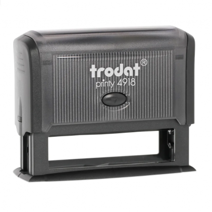 TRODAT PRINTY P3 4918 Timbro Autoinchiostrante Rettangolare Nero 75×15 mm Testo a 2-3 righe con Cartuccia Nera