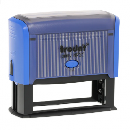 TRODAT PRINTY P3 4925 Timbro Autoinchiostrante Rettangolare Blu Cielo 85x25 mm Testo a 6-7 righe con Cartuccia Nera