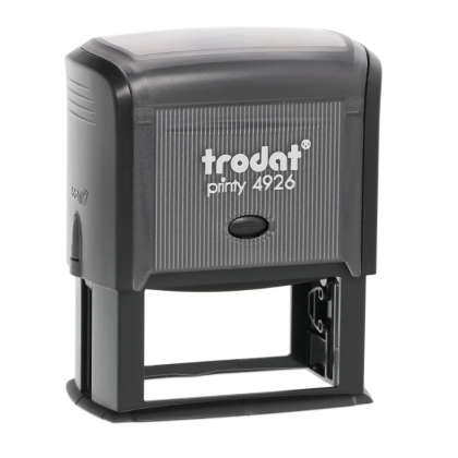 TRODAT PRINTY P3 4926 Timbro Autoinchiostrante Rettangolare Nero 75×38 mm Testo a 9-10 righe con Cartuccia Nera