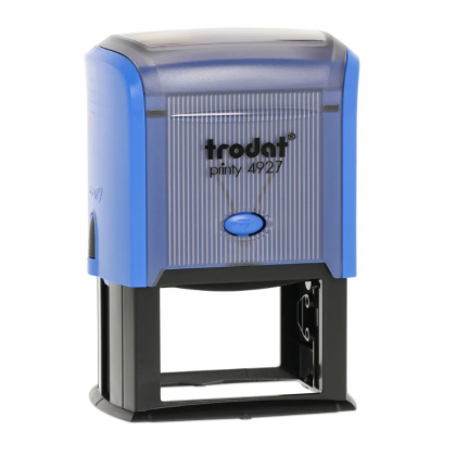 TRODAT PRINTY P3 4927 Timbro Autoinchiostrante Rettangolare Blu Cielo 60×40 mm Testo a 9-10 righe con Cartuccia Nera