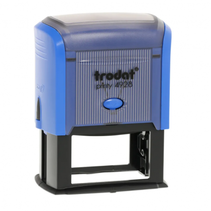 TRODAT PRINTY P3 4928 Timbro Autoinchiostrante Rettangolare Blu Cielo 60×33 mm Testo a 7-8 righe con Cartuccia Nera