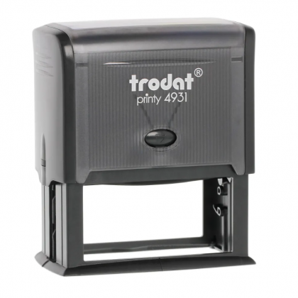 TRODAT PRINTY P3 4931 Timbro Autoinchiostrante Rettangolare Nero 70x30 mm Testo a 6-7 righe con Cartuccia Nera