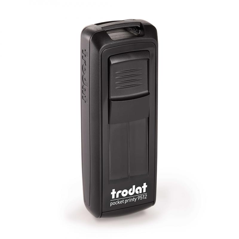 Timbro Autoinchiostrante Tascabile Trodat Pocket Printy 9512 Nero compreso di Impronta Laser in Gomma 47 x 18 mm