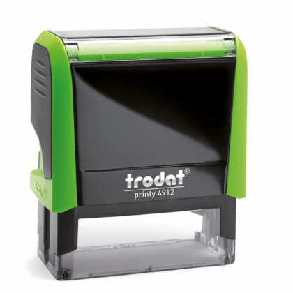 TRODAT PRINTY 4912 Timbro Autoinchiostrante Rettangolare Verde Mela 47×18 mm Testo a 4-5 righe