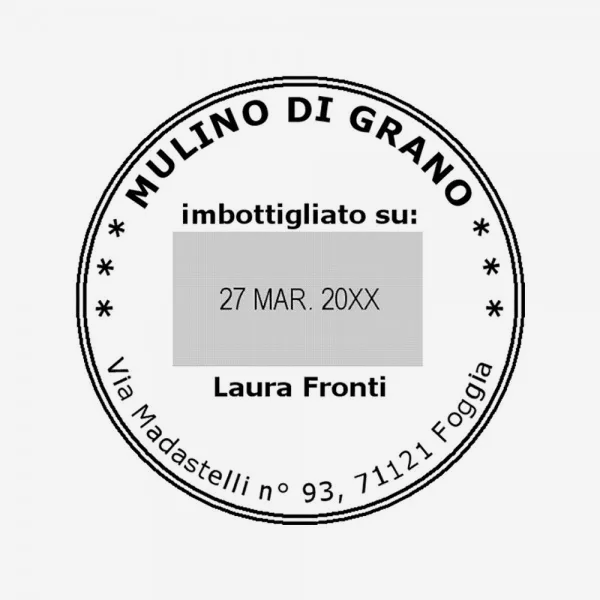 TRODAT PRINTY P3 46145 Timbro Autoinchiostrante Datario data italiana  Rotondo Diametro Ø 45 mm con testo personalizzato sino a 6 righe e  Cartuccia Nera –