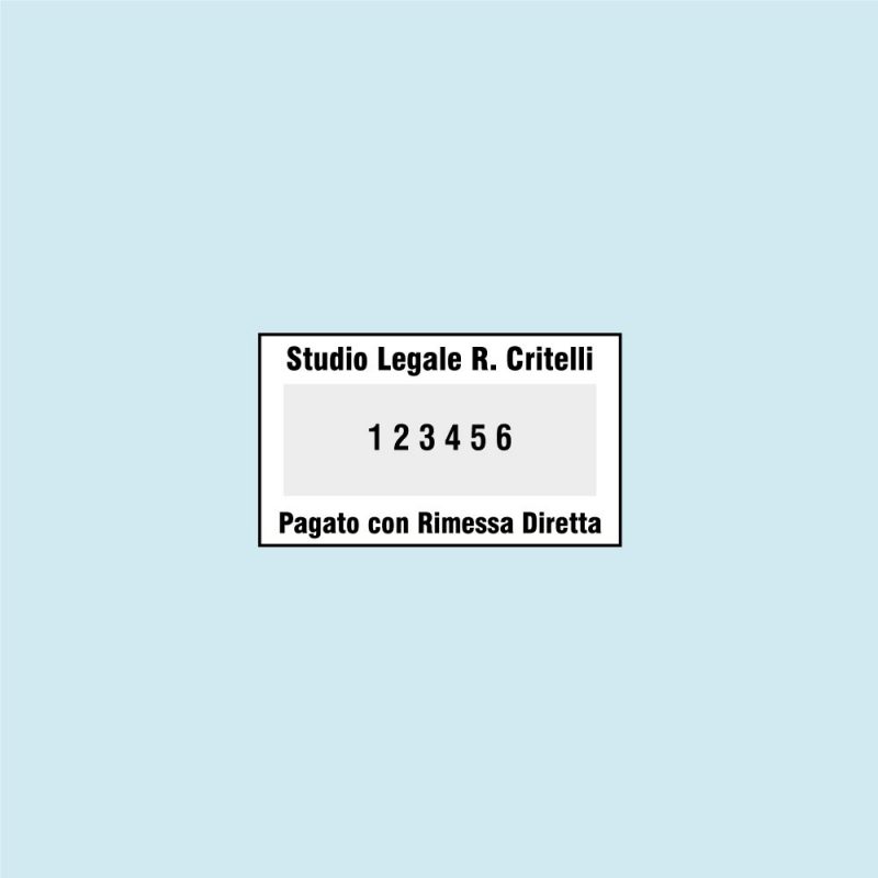 impronta TRODAT PRINTY P2 4746 Timbro Numeratore Autoinchiostrante a 6 Colonne Eco Nero Altezza Numeri 4 mm inclusa Cartuccia Nera Impronta Personalizzabile con 2 righe di Testo