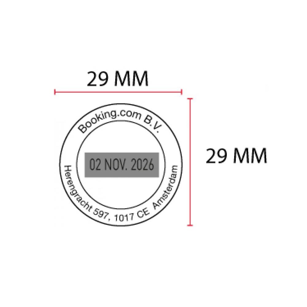 TRODAT PRINTY P3 46130 Timbro Autoinchiostrante Datario data italiana  Rotondo Diametro Ø 30 mm con testo personalizzato sino a 4 righe e  Cartuccia