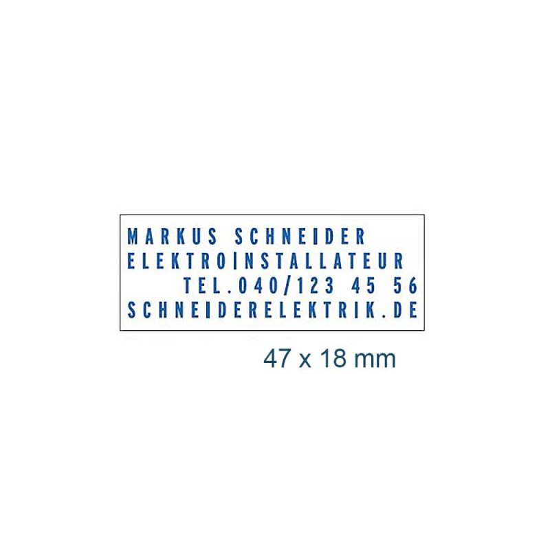 TRODAT PRINTY 4912 blister Typomatic blu cielo 47x18 nero - immagine 2