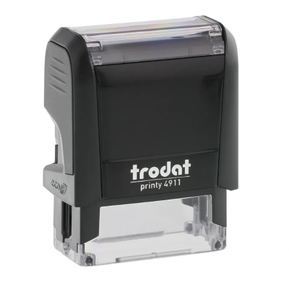 TRODAT PRINTY 4911 Timbro Autoinchiostrante Rettangolare Eco Nero 38x14 mm Testo a 3/4 righe