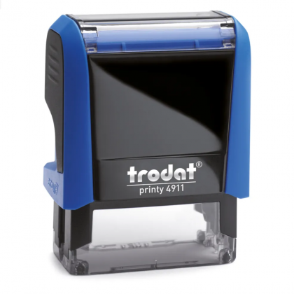 TRODAT PRINTY 4911 Timbro Autoinchiostrante Rettangolare Blu Cielo 38x14 mm Testo a 3/4 righe