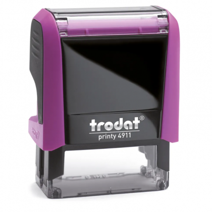 TRODAT PRINTY 4911 Timbro Autoinchiostrante Rettangolare Fucsia 38x14 mm Testo a 3/4 righe