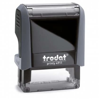 TRODAT PRINTY 4911 Timbro Autoinchiostrante Rettangolare Eco Grigio 38x14 mm Testo a 3/4 righe