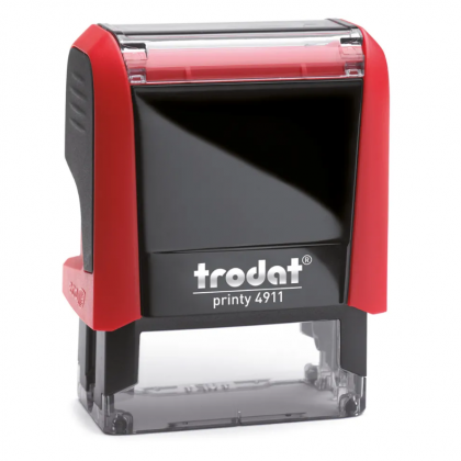 TRODAT PRINTY 4911 Timbro Autoinchiostrante Rettangolare Rosso Fuoco 38×14 mm Testo a 3-4 righe