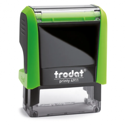 TRODAT PRINTY 4911 Timbro Autoinchiostrante Rettangolare Verde Mela 38×14 mm Testo a 3-4 righe