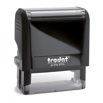 TRODAT PRINTY 4914 Timbro Autoinchiostrante Rettangolare Eco Nero 64×26 mm Testo a 6-7 righe con Cartuccia Nera