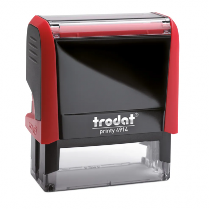 TRODAT PRINTY 4914 Timbro Autoinchiostrante Rettangolare Fucsia 64×26 mm Testo a 6-7 righe con Cartuccia Nera