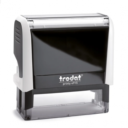 TRODAT PRINTY 4915 Timbro Autoinchiostrante Rettangolare Bianco Artico 70×25 mm Testo a 6-7 righe con Cartuccia Nera