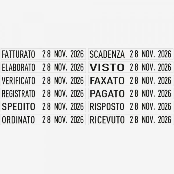 Trodat Classic 1117 Timbro Datario con Data Italiana mese Multiparola
