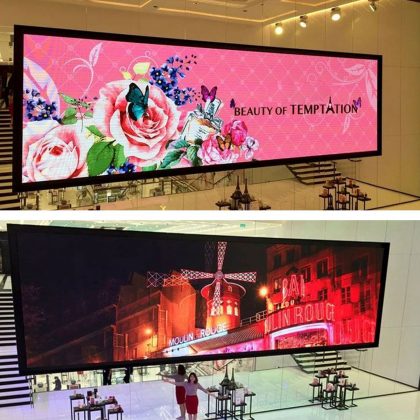 led wall interni vetrine negozi aziende rgb video