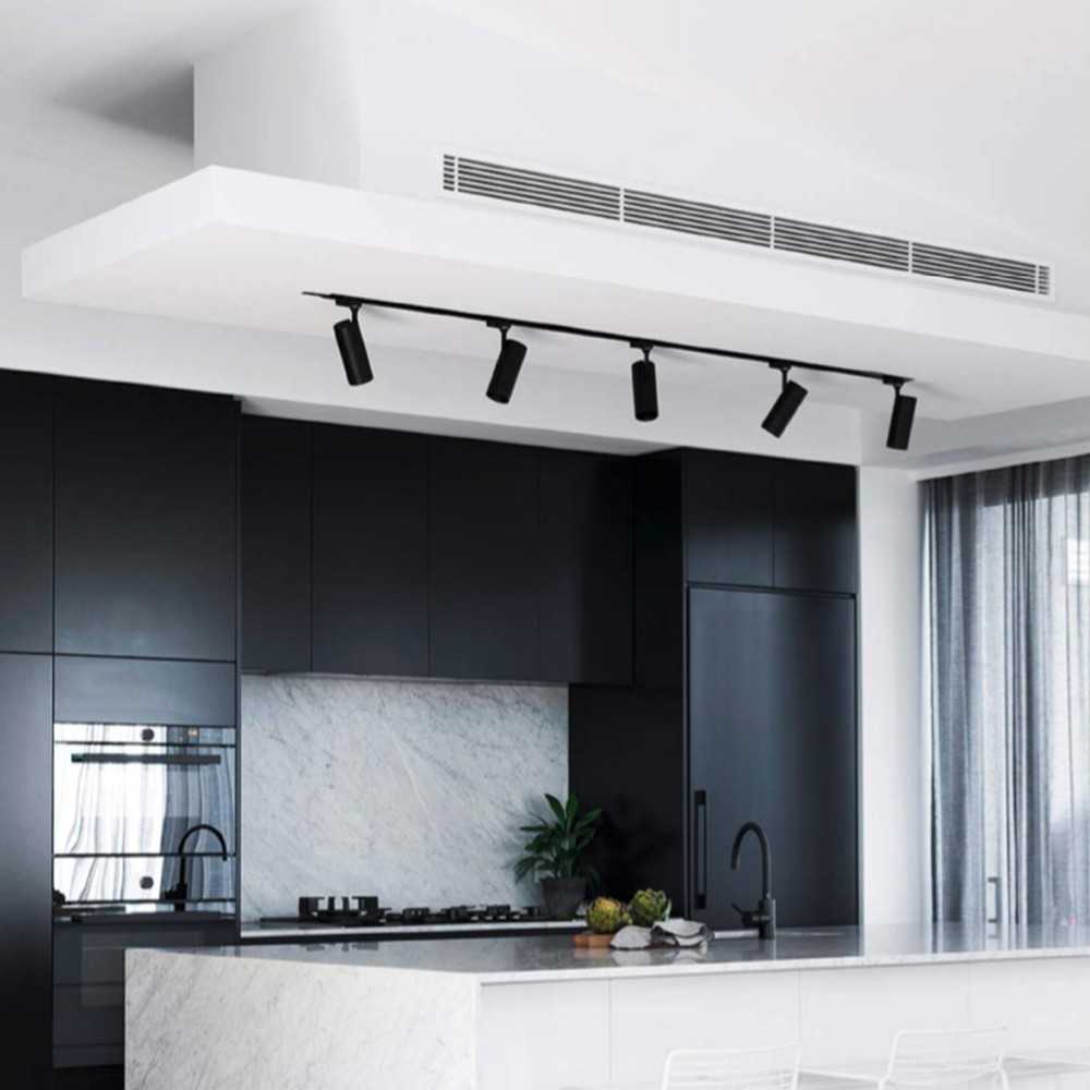 Faretto Da Incasso Rotondo In Vetro Con Chiusura A Scatto Per Lampadine GU10 – Diametro 90mm, Nero/Argento